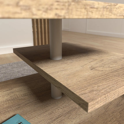 Bailey Coffee Table Contemporary G Shape Oak 105cm