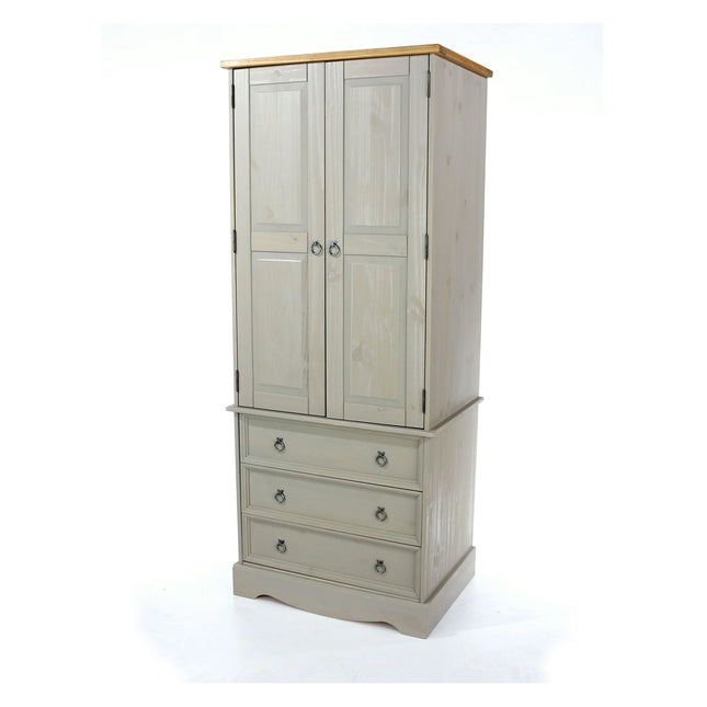 Corona - Wardrobe - 2 Door 3 Drawer Solid Pine