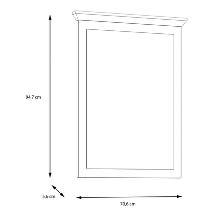 Illopa - Mirror in Oak Nelson/Snowy Oak