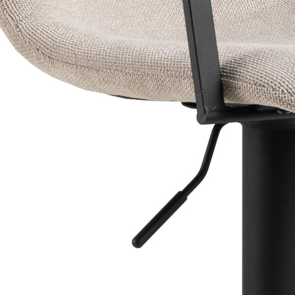 Pablo Swivel Beige Bar Stool With Adjustable Height Set of 2