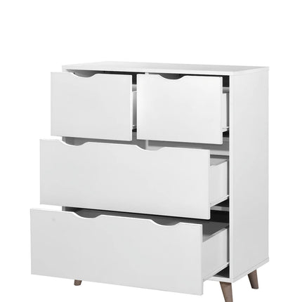 Pulford - 3 Piece Bedroom Set 4 Drawer - White & Sonoma Oak