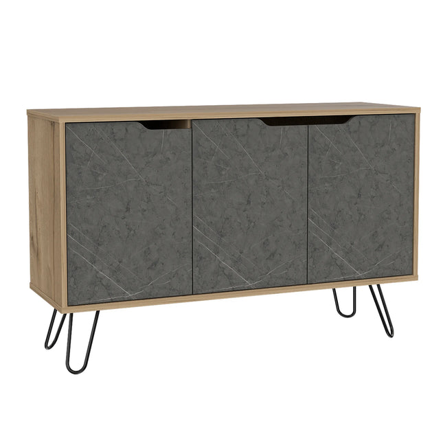 Manhattan - Sideboard - 3 Door Industrial & Hairpin Legs