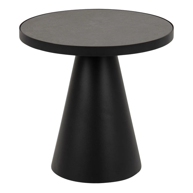 Soli Round Ceramic Coffee Table Black Fairbanks Rough Ceramic