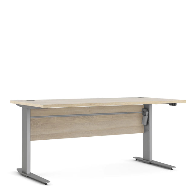 Prima - Oak Desk With Electric Control Height Adjustable Legs