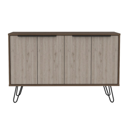 Nevada - Sideboard - 4 Door Smoked Oak & Hairpin Legs