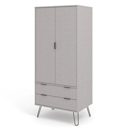 Augusta - Wardrobe - 2 Door 2 Drawer & Hairpin Legs