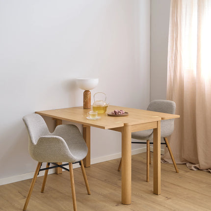 Southampton Extendable Rectangular Dining Table in Matt Oak 90 x 120 cm