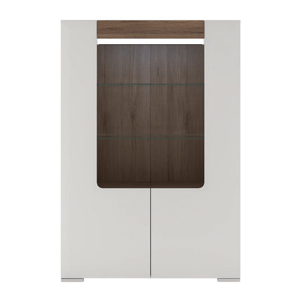 Toronto - Low Glazed 2 Door Display Cabinet with Internal Shelves (inc. Plexi Lighting)