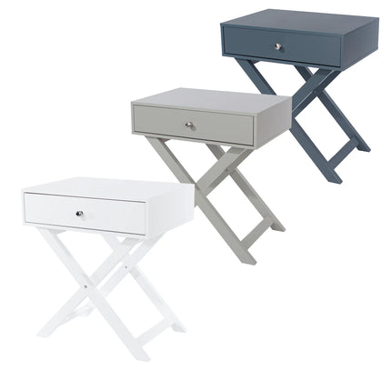Options - Bedside Cabinet - 1 Drawer & X-Shaped Legs