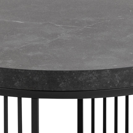 Strington Round Coffee Table in Matt Black – Scandinavian Design
