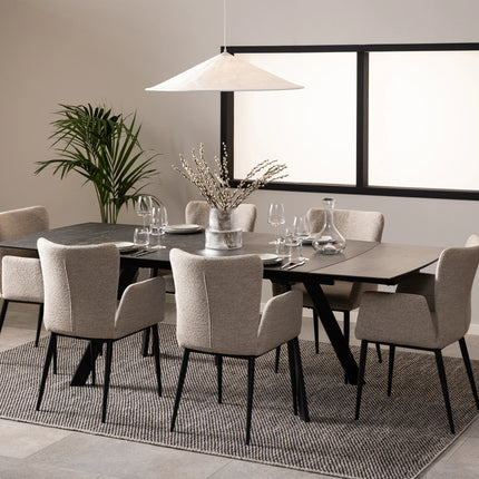 Blackburn - Black Ceramic Dining Table