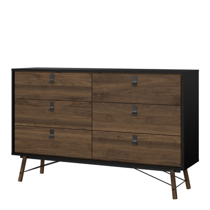Ry Wide Chest of Drawers 6 Drawers Laminate 150cm
