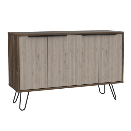 Nevada - Sideboard - 4 Door Smoked Oak & Hairpin Legs
