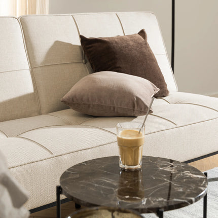 Avila - Side Table with Brown Marble Top 42x45cm