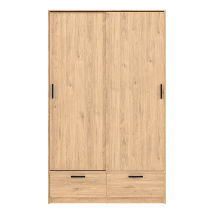 Line 2-Door 2-Drawer Wardrobe With Sliding Doors – Choice Of Finishes