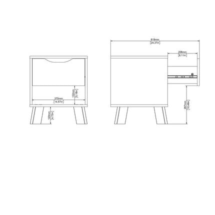 Ikast - Nightstand 1 Drawer