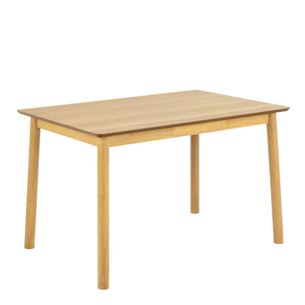 Barlow Rectangular Dining Table & 4 Chairs in Matt Oak – Scandi Style