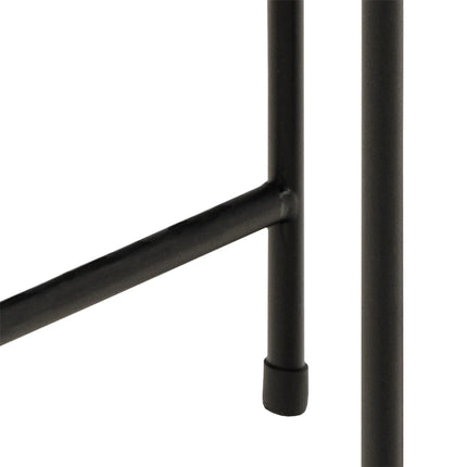Avila - Side Table with Brown Marble Top 52x40cm