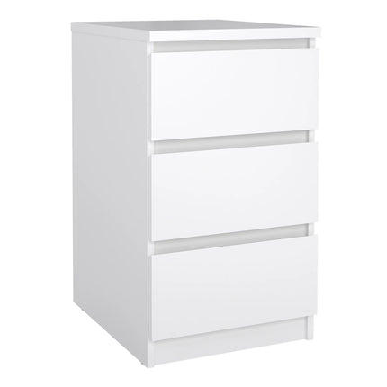 Naia - 3 Piece Bedroom Set, Nightstand, Chest and 2 Door 1 Drawer Wardrobe