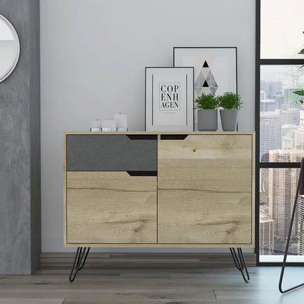 Manhattan - Sideboard - 2 Door 1 Drawer & Hairpin Legs