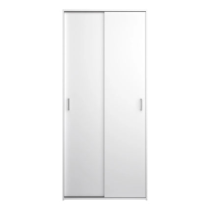 Home Space - Wardrobe with 2 Sliding Doors in White