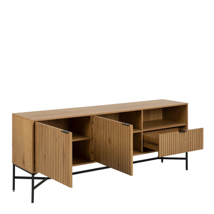 Jaipur - Sideboard with 2 Doors and 1 Drawer in Black