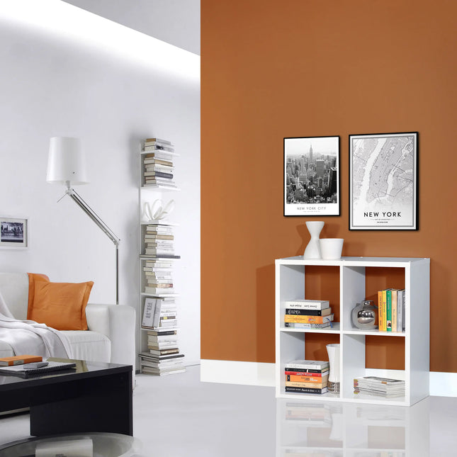 Mauro 2x2 Storage Unit – 4 Open Cubes, Choice Of Finishes