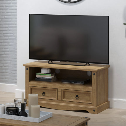 Corona - TV Unit - 2 Drawer Traditional Pine