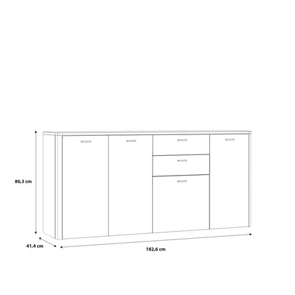 Klara - 4 Door 2 Drawer Chest