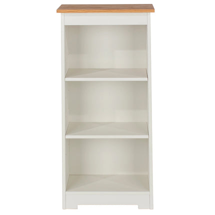 Colorado - Bookcase - 3 Shelf Soft White & Oak Effect Top