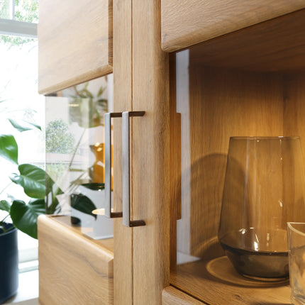 Cortina - Tall Wide 2 Door Glazed Display Cabinet