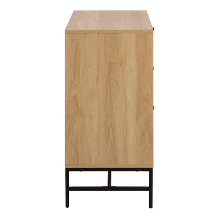 Albany Chest of Drawers 3 Drawer Oak Effect 81cm Industrial