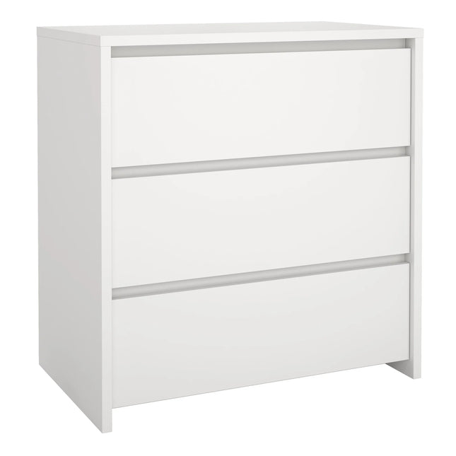 Next Chest 3 Drawers White & Jackson Hickory High Gloss