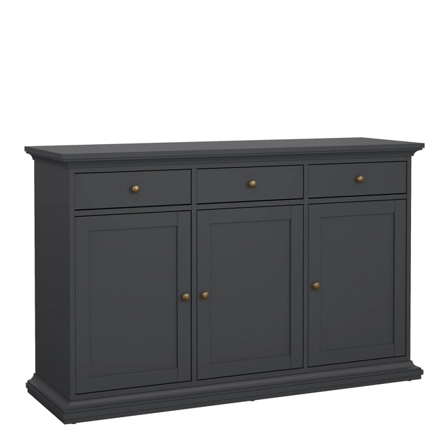 Paris Sideboard with 3 Doors and 3 Drawers in Matt Grey or White