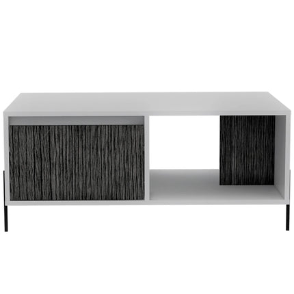 Dallas - Coffee Table - 1 Drawer White & Carbon Grey Oak