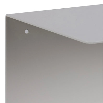 Joliet White Powder-Coated Steel Wall Shelf – Compact & Durable
