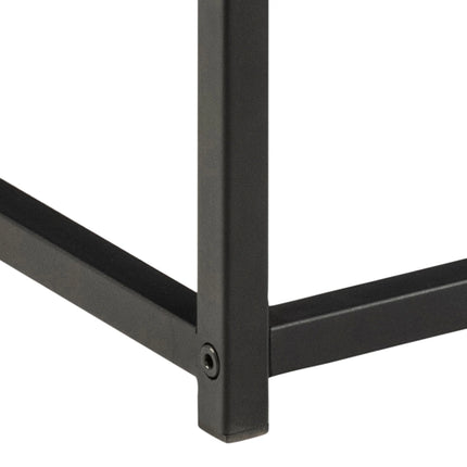 Gila - Square Coffee Table with Open Shelf in Oak & Black