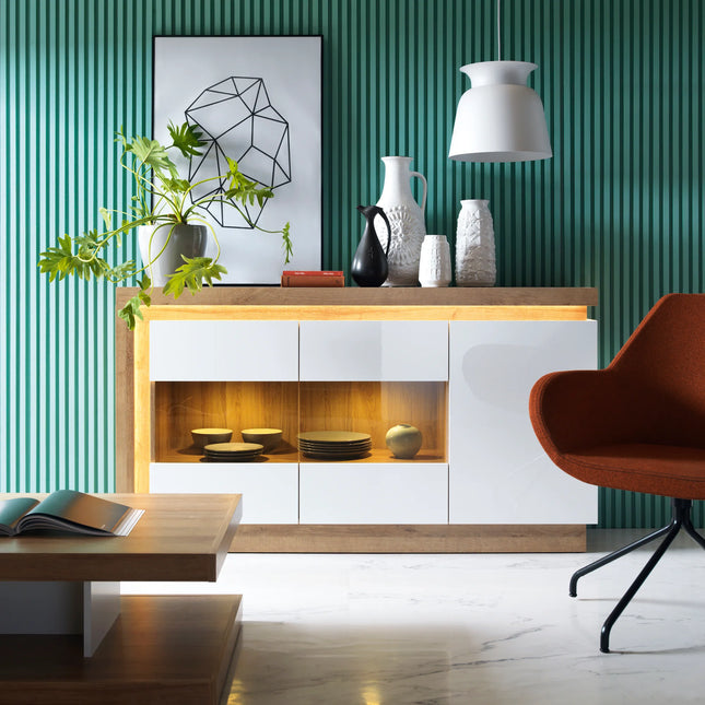 Lyon - 3 Door glazed Sideboard