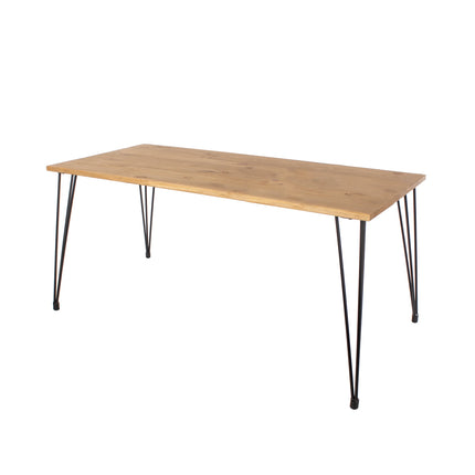 Augusta - Dining Table - Antique Waxed Pine & Hairpin Legs