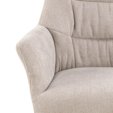 Alonso Dining Chair Swivel Upholstered with Armrests Set of