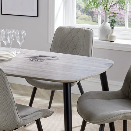 Aspen - Dining Table - Rectangular with Black Tapered Legs