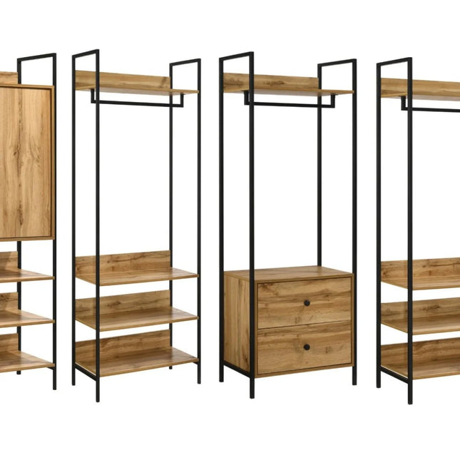 Zahra - 4 Piece Bedroom Furniture Set Open Wardrobes