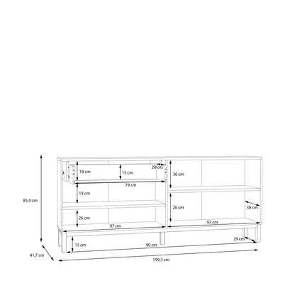 Wensley - 4 Door 1 Drawer Sideboard