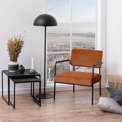 Infinity - Nest of Tables in Black Matt Set of 2