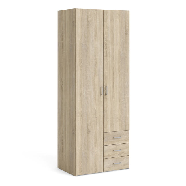 Space - Tall Wardrobe - 2 Doors 3 Drawers