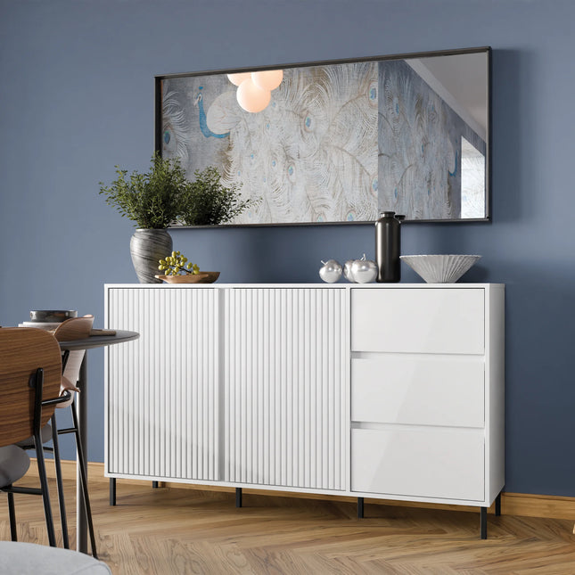 Avenale Sideboard | 2 Door 3 Drawer | Choice of Alpine White Gloss, Anthracite or Cashmere