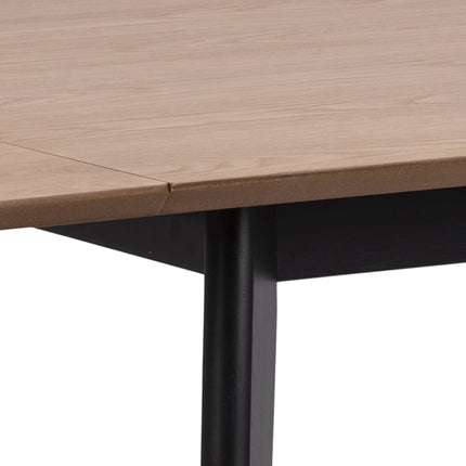 Roxby Extending Dining Table & 4 Chairs Set in Oak & Black