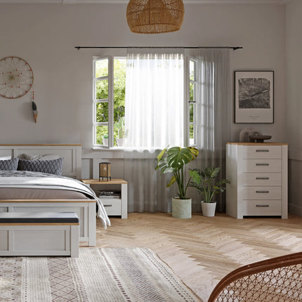 Bohol 5 Drawer Narrow Chest – Compact Vertical Storage, Provensal Style