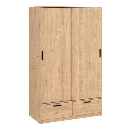 Line 2-Door 2-Drawer Wardrobe With Sliding Doors – Choice Of Finishes