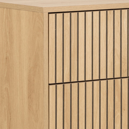 Albany Chest of 4 Drawers Oak Effect Metal Legs 100cm